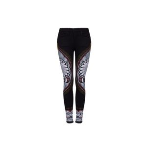 Topshop “Leigh” Black Mandala Jeans - Women’s Size 26